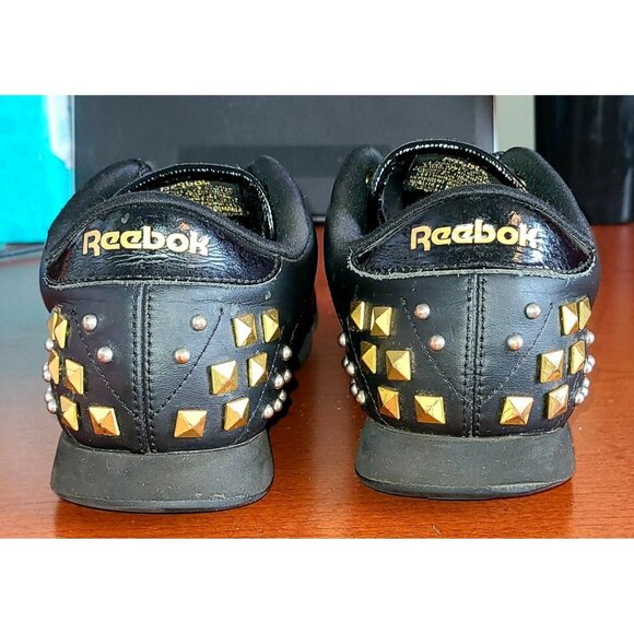 REEBOK ALICIA KEYS BLACK PRINCESS Studded SHOES WOMAN'S Sz. 9.5 Narrow Sneakers - Picture 1 of 8